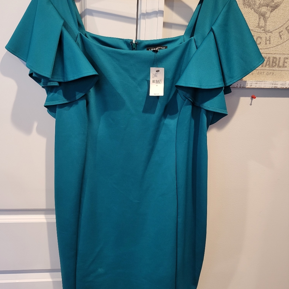 Lane Bryant Emerald Green formal dress. Size 18.